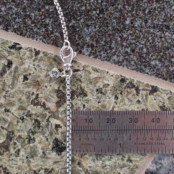 Retired David Yurman  Belmont Curb Necklace- 18K/925 - Adjustable DY Chain - Picture 12 of 12